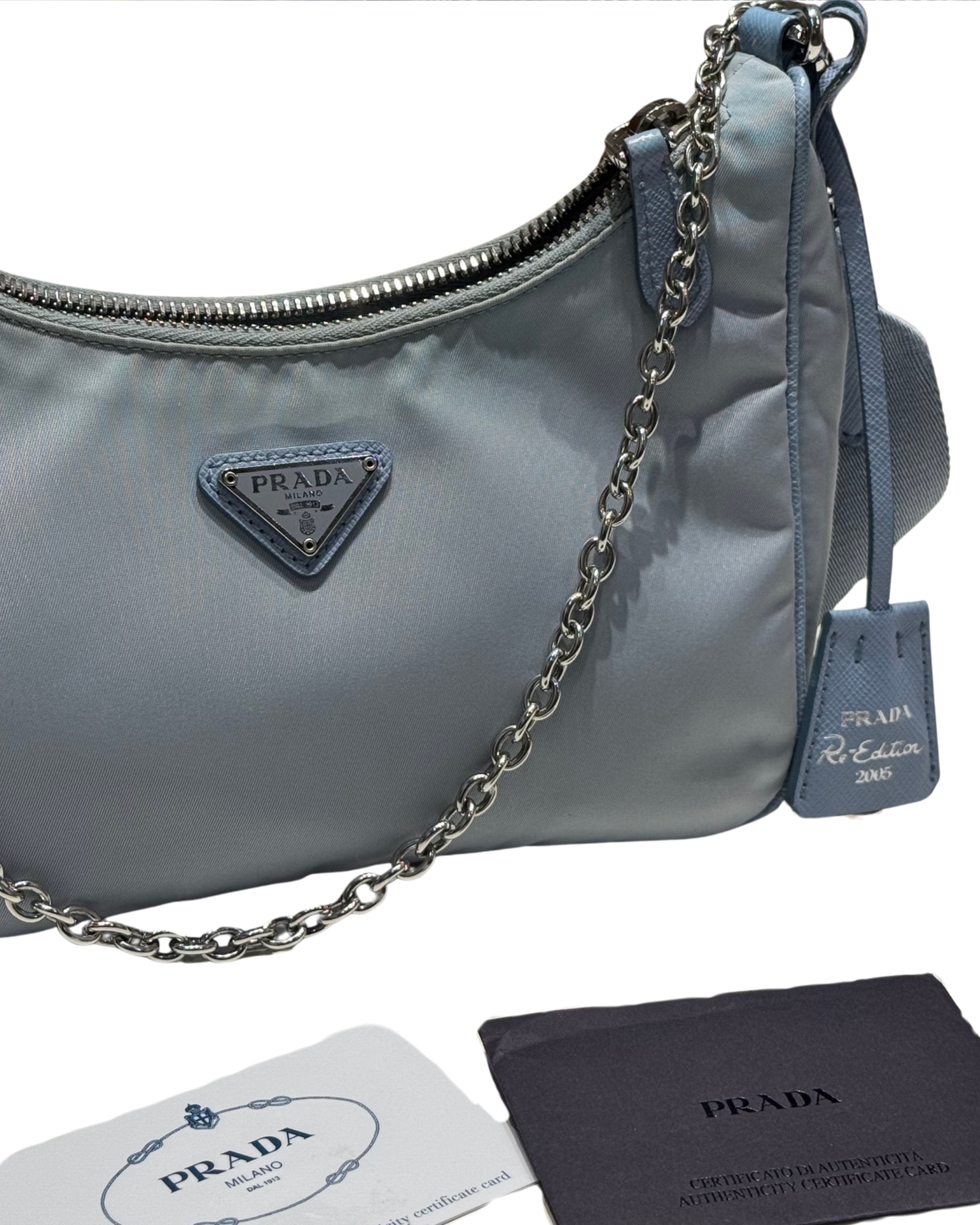 Prada Re-Edition 2005 Nylon Celeste