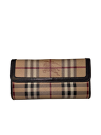 Portafoglio Burberry Check in Canvas e Pelle