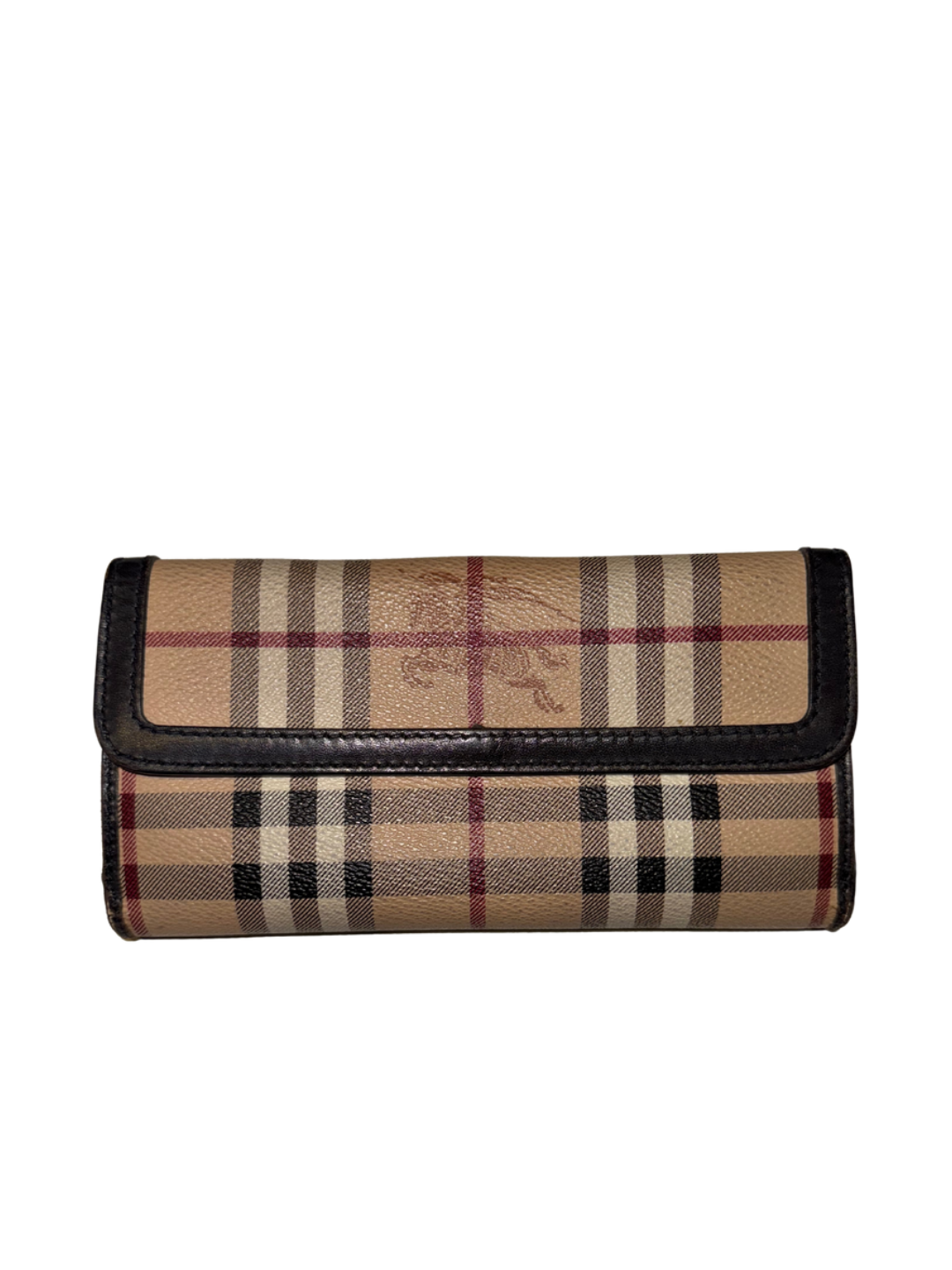 Portafoglio Burberry Check in Canvas e Pelle