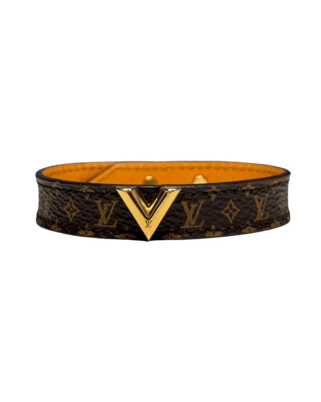 Bracciale Louis Vuitton con monogram e dettaglio V