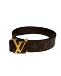Cintura Louis Vuitton Monogram con Fibbia Dorata