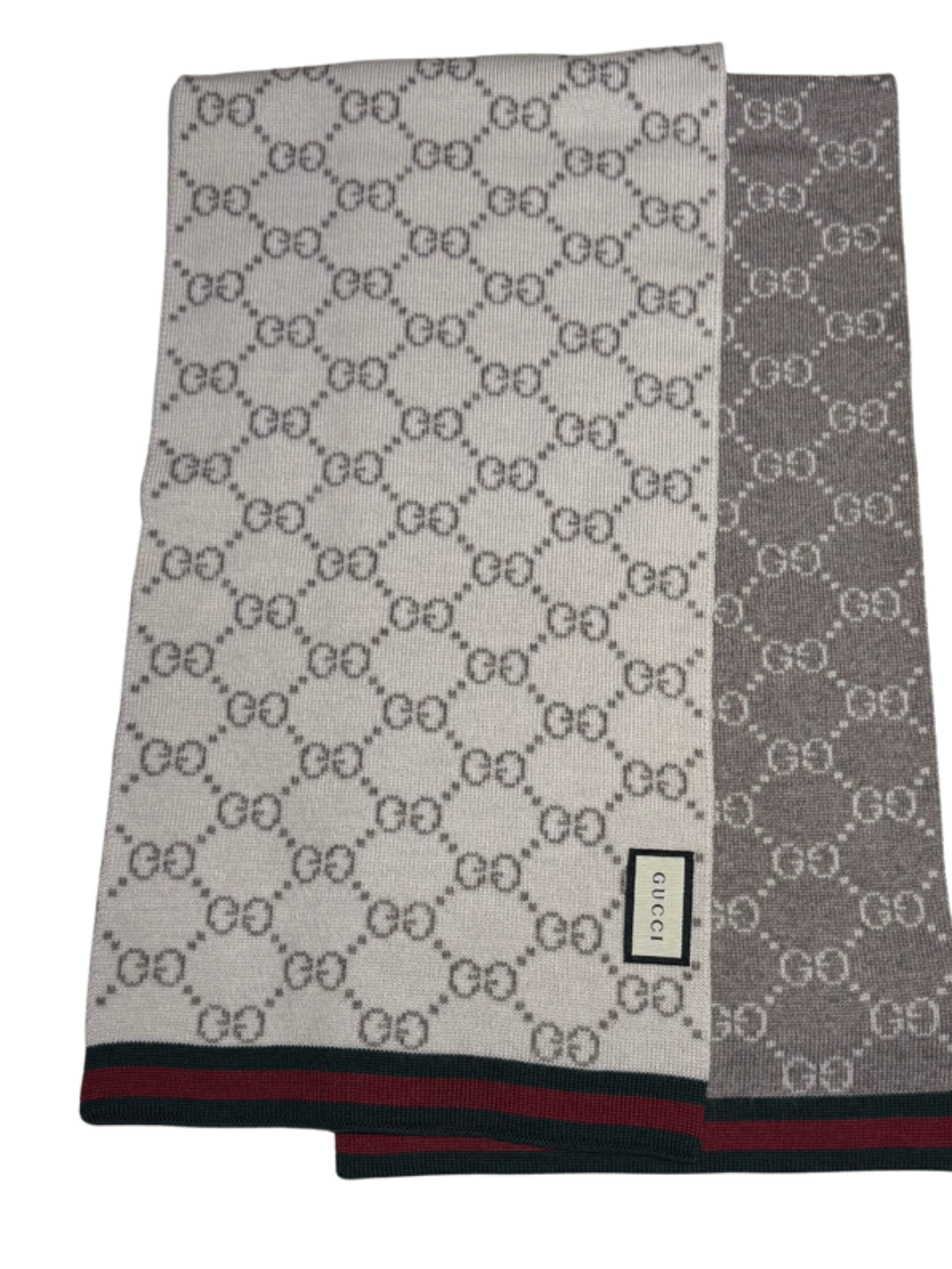 Gucci Sciarpa GG Jacquard con Web Stripe