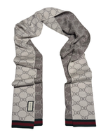 Gucci Sciarpa GG Jacquard con Web Stripe